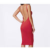 Summer Style O Neck Spaghetti Strap Backless Bar Dress